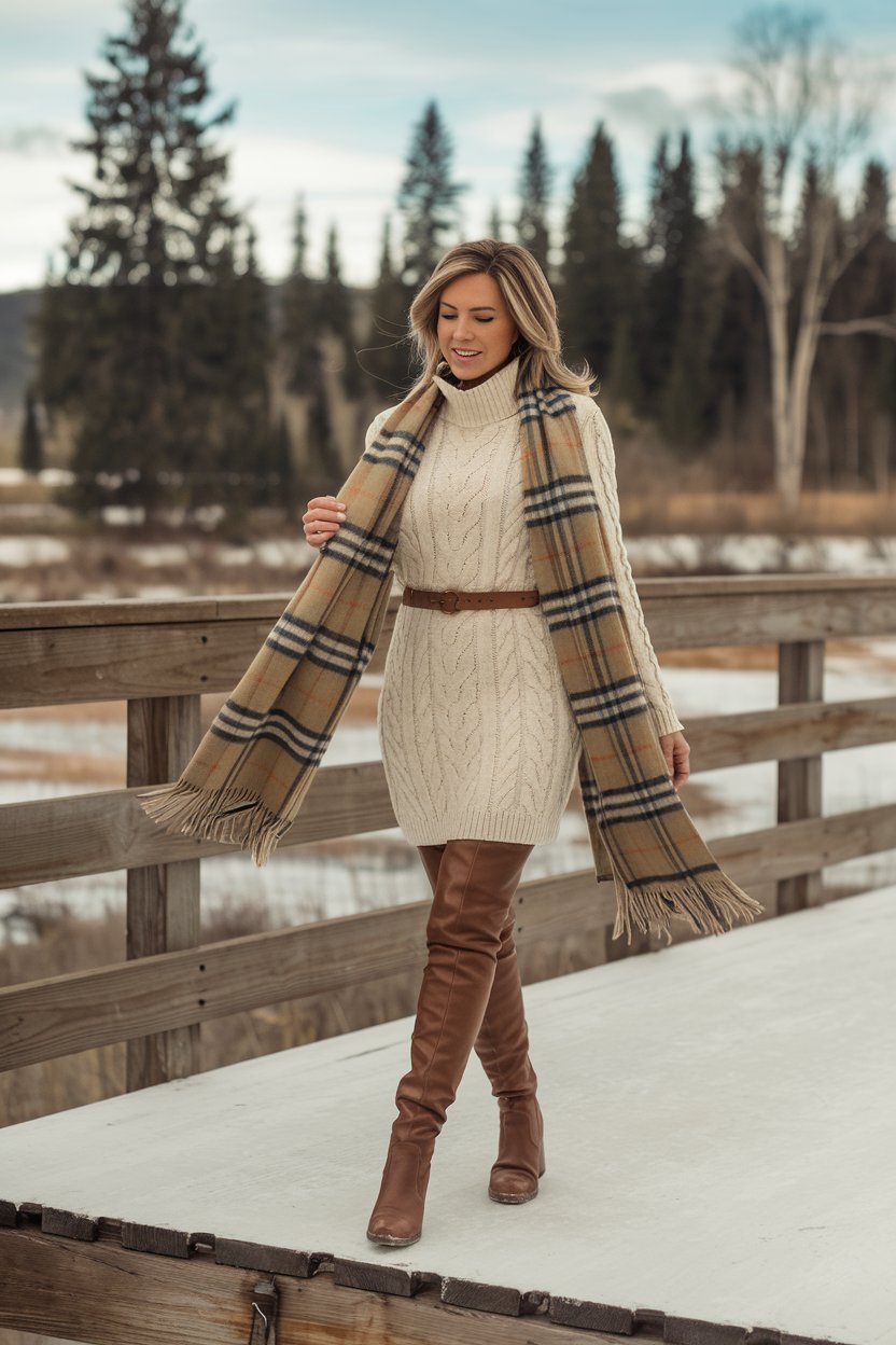 stylish woman winter shopping