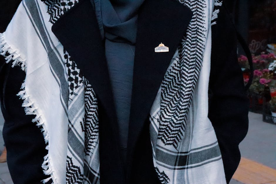 Close-up of herringbone coat fabric