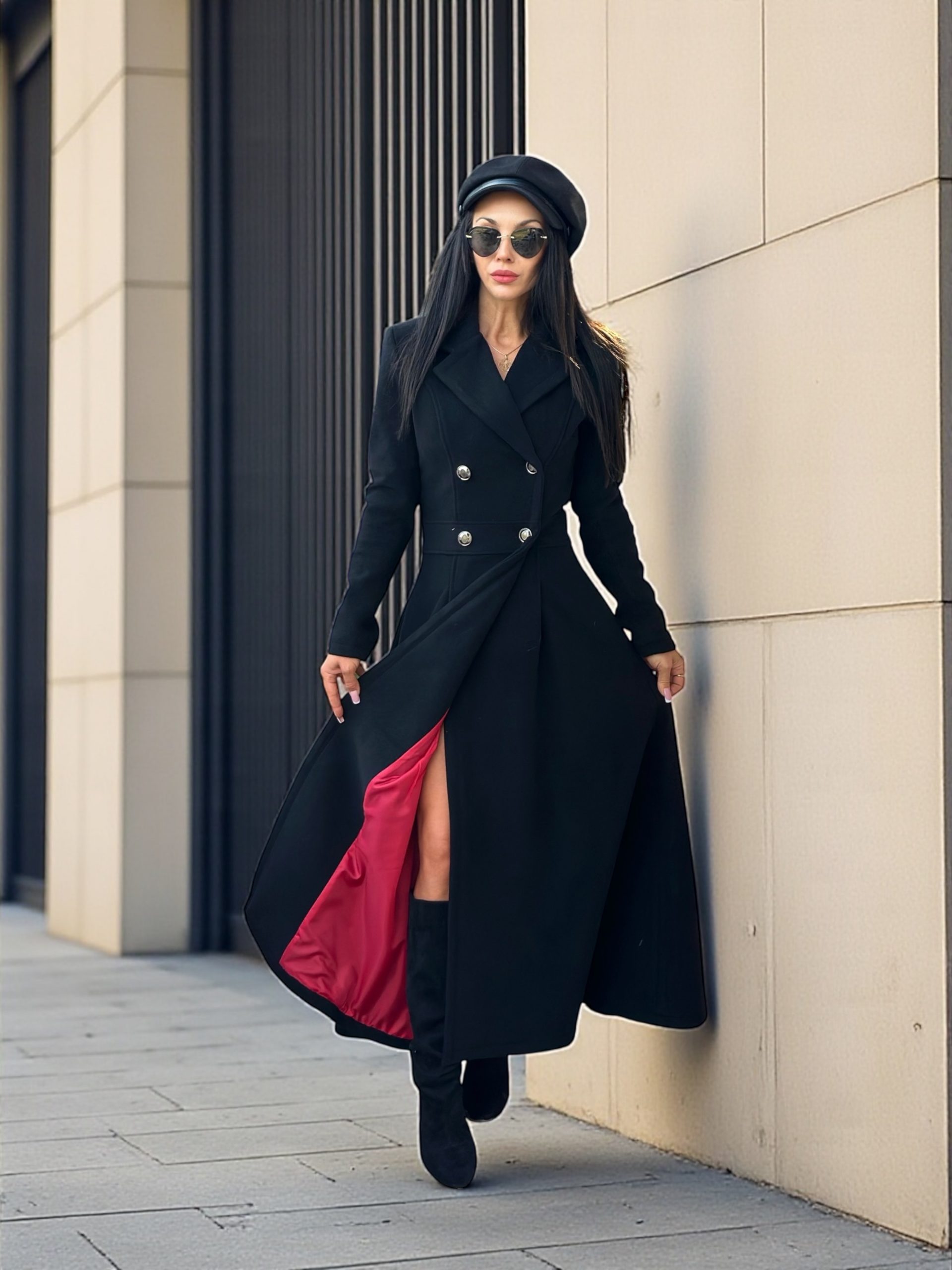elegant tailored wool coat