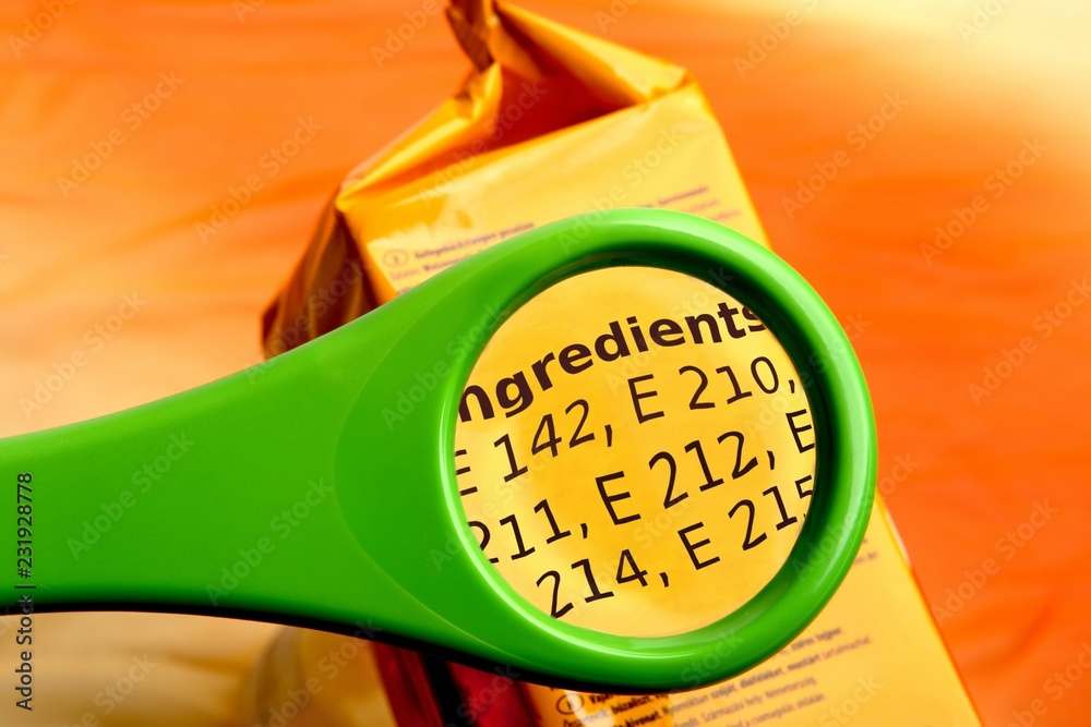 ingredient list magnifying glass