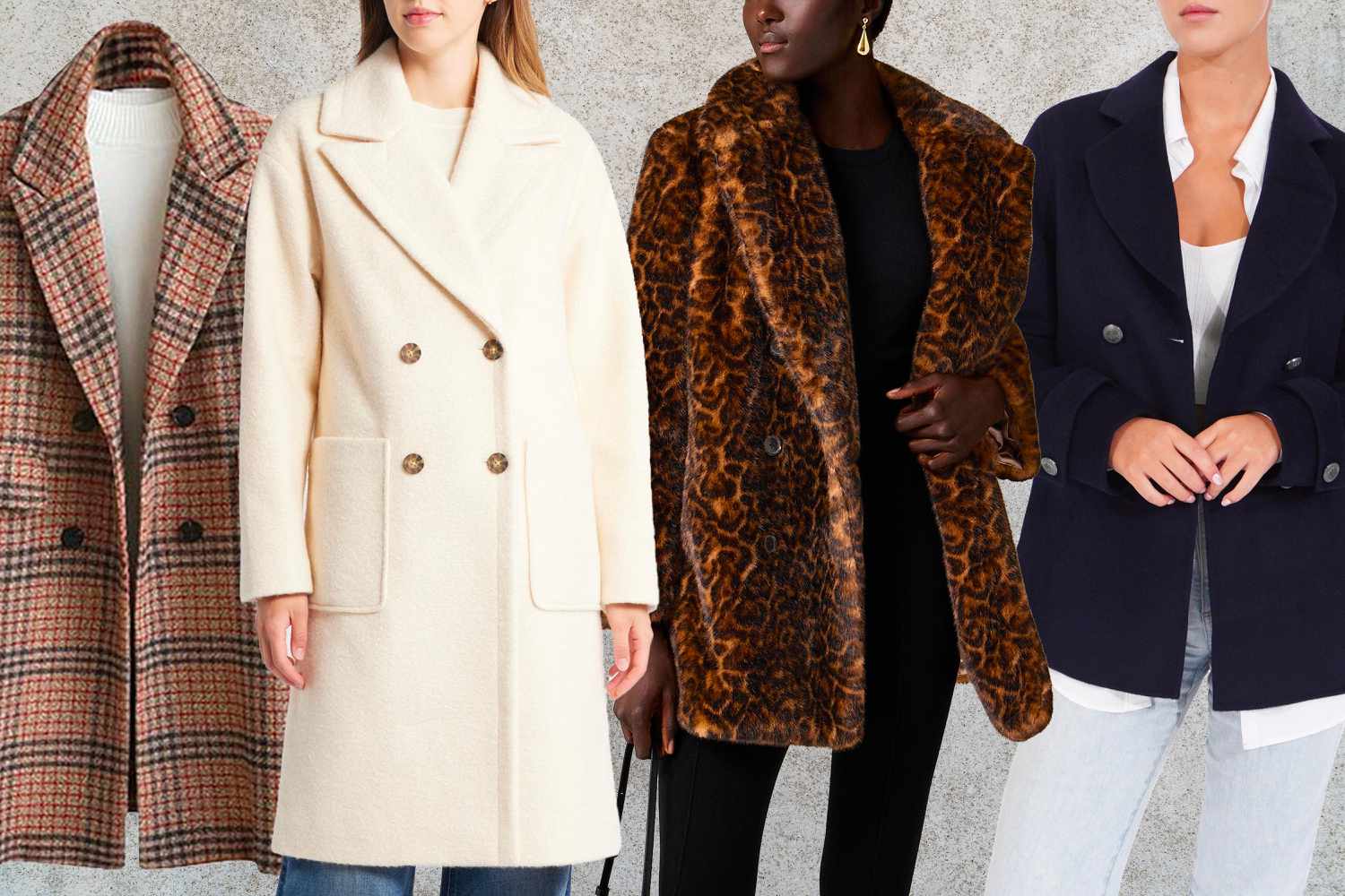 woman in chic winter coat woman in chic winter coat