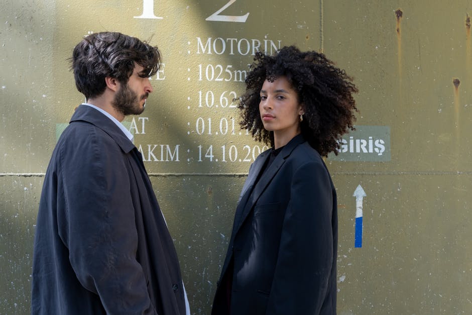 Bold colored oversized wool coat