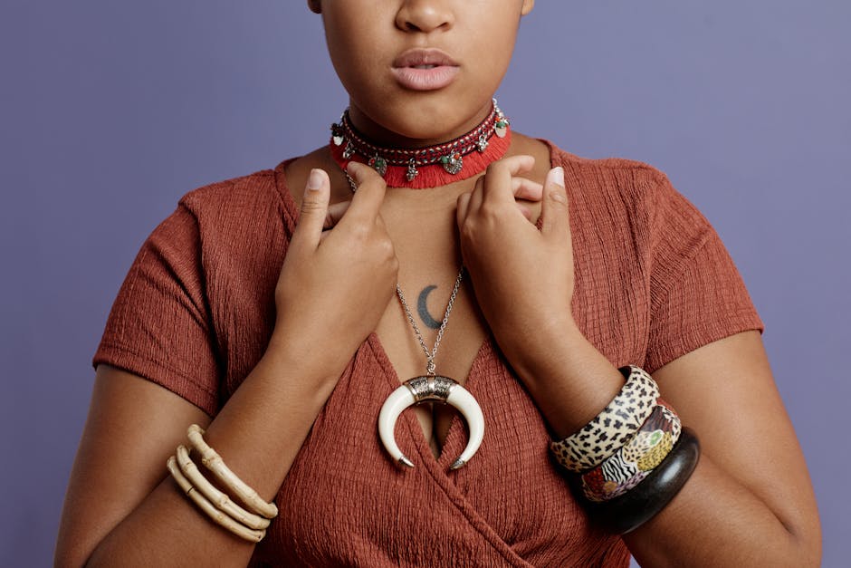 Chunky gold statement necklace