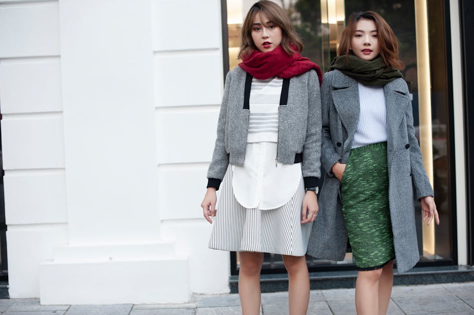 Mixed texture winter outfit