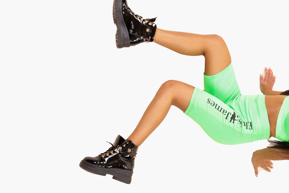 Model wearing stylish winter boots