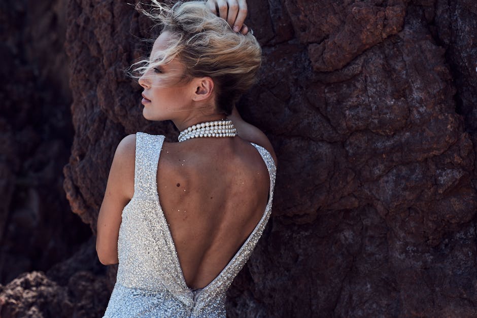 Dusty rose evening dress