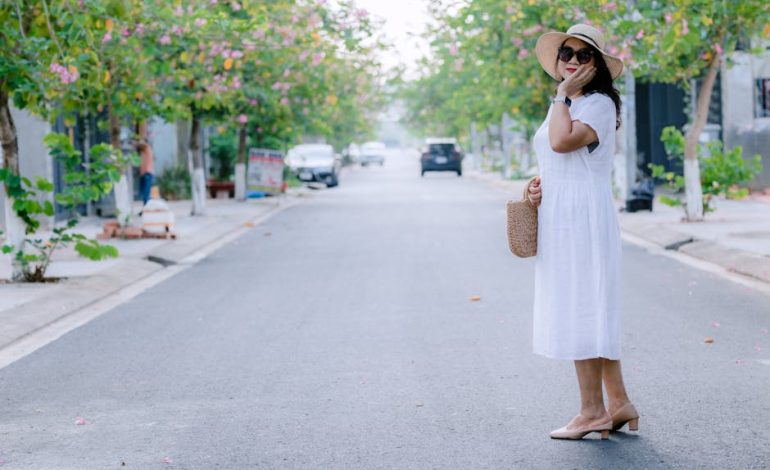 White midi dress