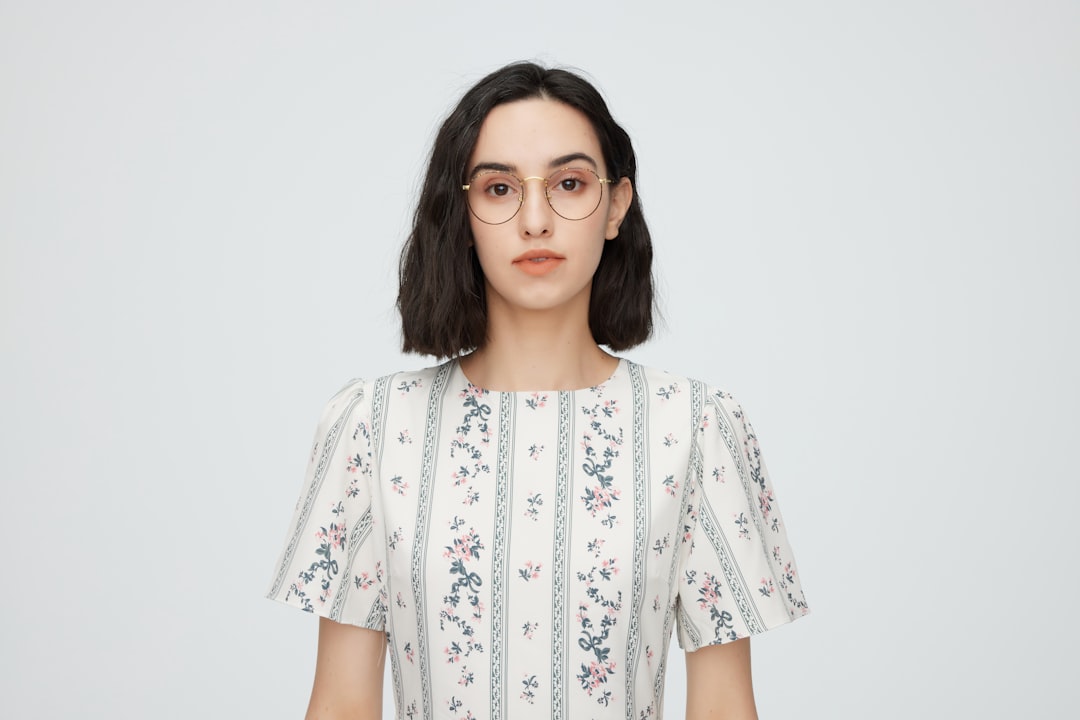 Woman wearing minimalist floral outfit